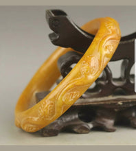 Load image into Gallery viewer, 60/61/62mm Certified Natural Red Yellow Jadeite Emerald A Jade HandCarved Flower Round Bracelet Bangle A1940