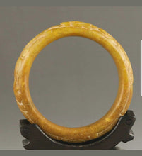 Load image into Gallery viewer, 59/60/61mm Certified Natural Red Yellow Jadeite Emerald A Jade HandCarved Flower Bracelet Bangle A1940