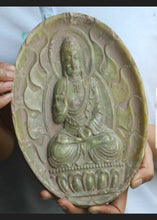 Load image into Gallery viewer, 9.45''/240mm H- Chinese Natural Antique Exquisite Jade Handcarved Sculpture Buddha Statue
