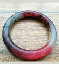 Load image into Gallery viewer, 58/59/60mm Certified Natural Red Xiu Emerald A Jade HandCarved Round Bracelet Bangle Z003