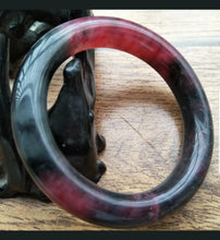 Load image into Gallery viewer, 54/55/56mm Certified Natural Red Xiu Emerald A Jade HandCarved Round Bracelet Bangle Z002
