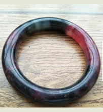 Load image into Gallery viewer, 54/55/56mm Certified Natural Red Xiu Emerald A Jade HandCarved Round Bracelet Bangle Z002