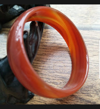 Load image into Gallery viewer, 46/47/48mm Certified Natural Red Emerald A Jade HandCarved Bracelet Bangle A002