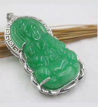 Load image into Gallery viewer, 10% OFF- Certified Natural Jadeite Emerald A Jade Handcrafted Guanyin Pendant