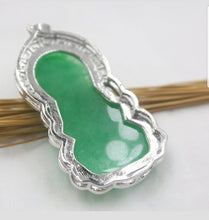 Load image into Gallery viewer, 10% OFF- Certified Natural Jadeite Emerald A Jade Handcrafted Guanyin Pendant