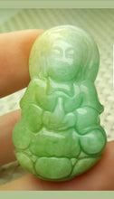 Load image into Gallery viewer, 10% OFF- Certified Natural Jadeite Emerald A Jade Handcrafted Guanyin Pendant A1709