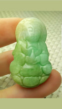 Load image into Gallery viewer, 10% OFF- Certified Natural Jadeite Emerald A Jade Handcrafted Guanyin Pendant A1709