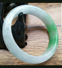 Load image into Gallery viewer, 57/58/59mm Certified Natural Jadeite Emerald A*Jade HandCarved Bangle H657