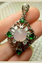 Load image into Gallery viewer, 10% OFF- Certified Natural Jadeite Emerald A Jade Handcrafted Beautiful 925 Sterling Silver Pendant