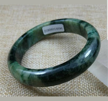 Load image into Gallery viewer, 55/56/57mm Certified Natural Jadeite Emerald A*Jade HandCarved Bangle Z4696