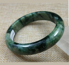 Load image into Gallery viewer, 55/56/57mm Certified Natural Jadeite Emerald A*Jade HandCarved Bangle Z4696