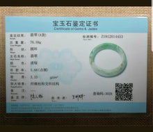 Load image into Gallery viewer, 57/58/59mm Certified Natural Jadeite Emerald A*Jade HandCarved Bangle Z4453
