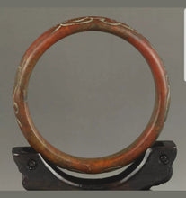 Load image into Gallery viewer, 60/61/62mm Certified Natural Red Emerald A*Jade HandCarved Dragon Bangle A1940