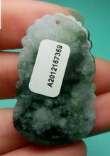 Load image into Gallery viewer, 10% OFF- Certified Natural Jadeite Emerald A*Jade HandCarved Lucky Dragon YuanBao Pendant A7359