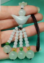 Load image into Gallery viewer, 10% OFF- Certified Natural Jadeite Emerald A*Jade HandCarved Lucky Safe Car Rearview Mirror Pendant Lucky Hanging Ornament Decor A3780