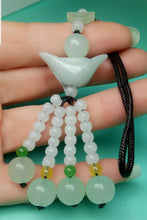 Load image into Gallery viewer, 10% OFF- Certified Natural Jadeite Emerald A*Jade HandCarved Lucky Safe Car Rearview Mirror Pendant Lucky Hanging Ornament Decor A3780