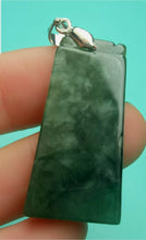 Load image into Gallery viewer, 10% OFF- Certified Natural Jadeite Emerald A*Jade HandCarved Lucky Safe &amp; Sound平安无事牌Pendant A0934