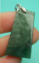 Load image into Gallery viewer, 10% OFF- Certified Natural Jadeite Emerald A*Jade HandCarved Lucky Safe &amp; Sound平安无事牌Pendant A0934