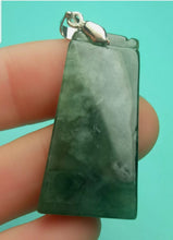 Load image into Gallery viewer, 10% OFF- Certified Natural Jadeite Emerald A*Jade HandCarved Lucky Safe &amp; Sound平安无事牌Pendant A0934