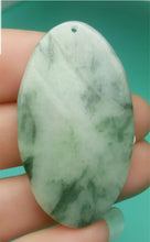 Load image into Gallery viewer, 10% OFF- Certified Natural Floral Green Jadeite Emerald A*Jade HandCarved Lucky Safe &amp; Sound平安无事牌平Pendant A7696