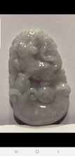 Load image into Gallery viewer, 10% OFF- Certified Natural Lavender Light Green Jadeite Emerald A*Jade HandCarved Lucky Rat Pendant 2012