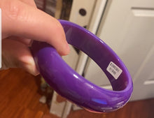 Load image into Gallery viewer, 10% OFF- 65/66/67mm Certified Natural Purple Emerald A*Jade HandCarved Lucky Bangle A1940