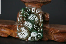 Load image into Gallery viewer, 10% OFF- Certified Natural Green Jadeite Emerald Jade Handcarved Lucky Coin Money Pendant《Grade A》NO.C888