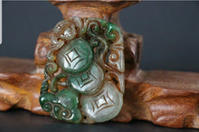 Load image into Gallery viewer, 10% OFF- Certified Natural Green Jadeite Emerald Jade Handcarved Lucky Coin Money Pendant《Grade A》NO.C888