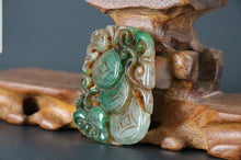 Load image into Gallery viewer, 10% OFF- Certified Natural Green Jadeite Emerald Jade Handcarved Lucky Coin Money Pendant《Grade A》NO.C888