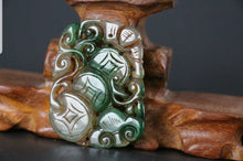 Load image into Gallery viewer, 10% OFF- Certified Natural Green Jadeite Emerald Jade Handcarved Lucky Coin Money Pendant《Grade A》NO.C888