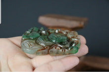 Load image into Gallery viewer, 10% OFF- Certified Natural Green Jadeite Emerald Jade Handcarved Lucky Coin Money Pendant《Grade A》NO.C888