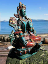 Load image into Gallery viewer, 4.5''H- Chinese Natural Antique Exquisite Handcarved Sculpture Blessing Tara Statue