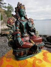 Load image into Gallery viewer, 4.5''H- Chinese Natural Antique Exquisite Handcarved Sculpture Blessing Tara Statue