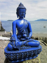 Load image into Gallery viewer, 5.5''H- Chinese Natural Antique Exquisite Blue Handcarved Sculpture Blessing Healing Medicine Blessing Buddha Statue