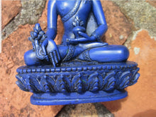 Load image into Gallery viewer, 5.5''H- Chinese Natural Antique Exquisite Blue Handcarved Sculpture Blessing Healing Medicine Blessing Buddha Statue