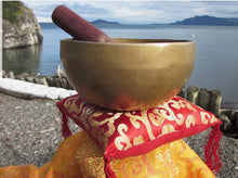 Load image into Gallery viewer, Great Sound! Complete 3 PC Set of Chinese Natural Antique Exquisite Handcrafted 5.25" Hand Hammered Buddhist Singing