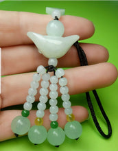 Load image into Gallery viewer, 10% OFF- Certified Natural Jadeite Emerald A*Jade HandCarved Lucky Safe Car Rearview Mirror Pendant Lucky Hanging Ornament Decor A8575