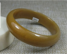 Load image into Gallery viewer, 10% OFF 58/59/60mm Certified Natural Yellow Gold Jadeite Emerald A Jade HandCarved Bracelet Bangle K640 with Gift Box