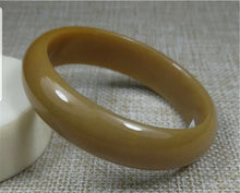 Load image into Gallery viewer, 10% OFF 58/59/60mm Certified Natural Yellow Gold Jadeite Emerald A Jade HandCarved Bracelet Bangle K640 with Gift Box