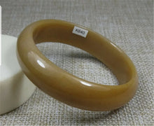 Load image into Gallery viewer, 10% OFF 58/59/60mm Certified Natural Yellow Gold Jadeite Emerald A Jade HandCarved Bracelet Bangle K640 with Gift Box