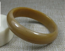 Load image into Gallery viewer, 10% OFF 58/59/60mm Certified Natural Yellow Gold Jadeite Emerald A Jade HandCarved Bracelet Bangle K640 with Gift Box