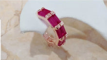 Load image into Gallery viewer, 10% OFF- Vintage Natural Lavender Red Emerald A*Jade Handcrafted A Pair of Lucky Huggie Stud Earrings Stamped 925 Sterling Silver