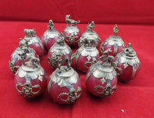 Load image into Gallery viewer, Chinese Genuine National Red Jade HandCarved Silver Lucky 12 Zodiac Statues