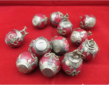 Load image into Gallery viewer, Chinese Genuine National Red Jade HandCarved Silver Lucky 12 Zodiac Statues