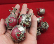 Load image into Gallery viewer, Chinese Genuine National Red Jade HandCarved Silver Lucky 12 Zodiac Statues