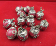 Load image into Gallery viewer, Chinese Genuine National Red Jade HandCarved Silver Lucky 12 Zodiac Statues