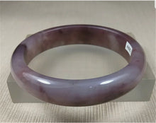 Load image into Gallery viewer, 10% OFF- 62/63/64mm Certified Natural Lavender Gold Silk Jadeite Emerald A*Jade HandCarved Bracelet Bangle A