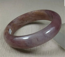 Load image into Gallery viewer, 10% OFF- 55/56/57mm Certified Natural Lavender Gold Silk Jadeite Emerald A*Jade HandCarved Bracelet Bangle A778