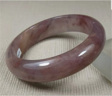 Load image into Gallery viewer, 10% OFF- 55/56/57mm Certified Natural Lavender Gold Silk Jadeite Emerald A*Jade HandCarved Bracelet Bangle A778