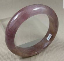 Load image into Gallery viewer, 10% OFF- 55/56/57mm Certified Natural Lavender Gold Silk Jadeite Emerald A*Jade HandCarved Bracelet Bangle A778